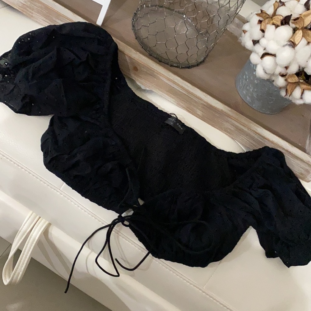 Black Crop Top - Picture 5 of 6